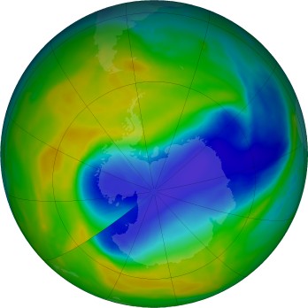 Antarctic ozone map for 2024-11-04